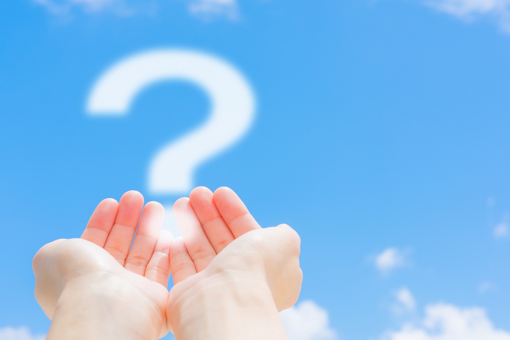 掌の上にはてなマーク