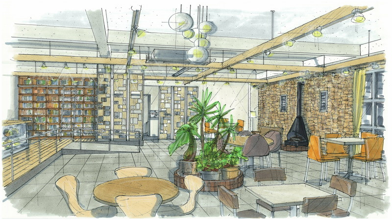 店舗工事のイラスト