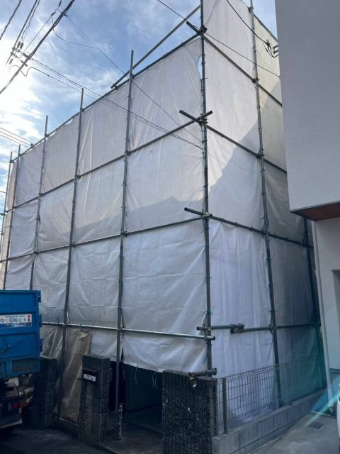 養生足場の設置