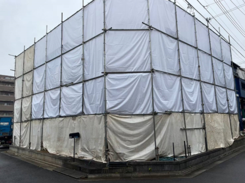 養生足場の設置