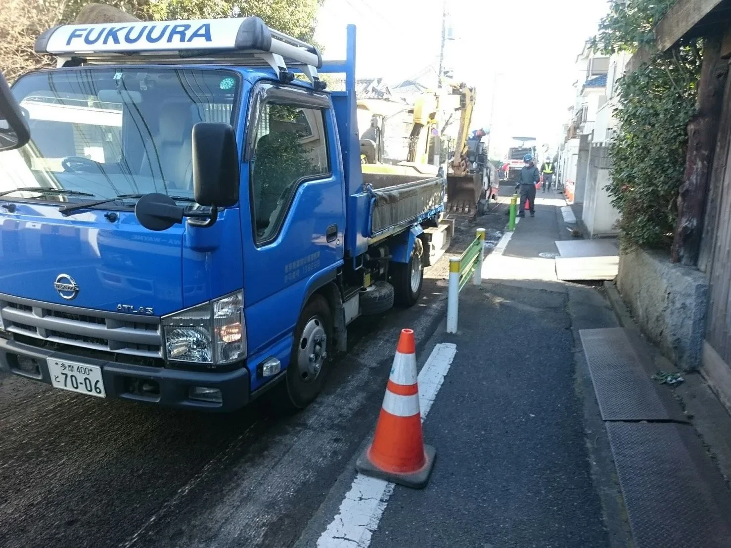 道路工事の現場