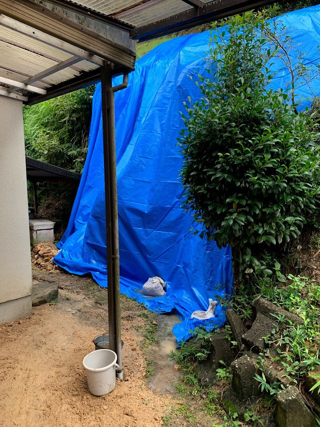 施工前　裏山の崩落