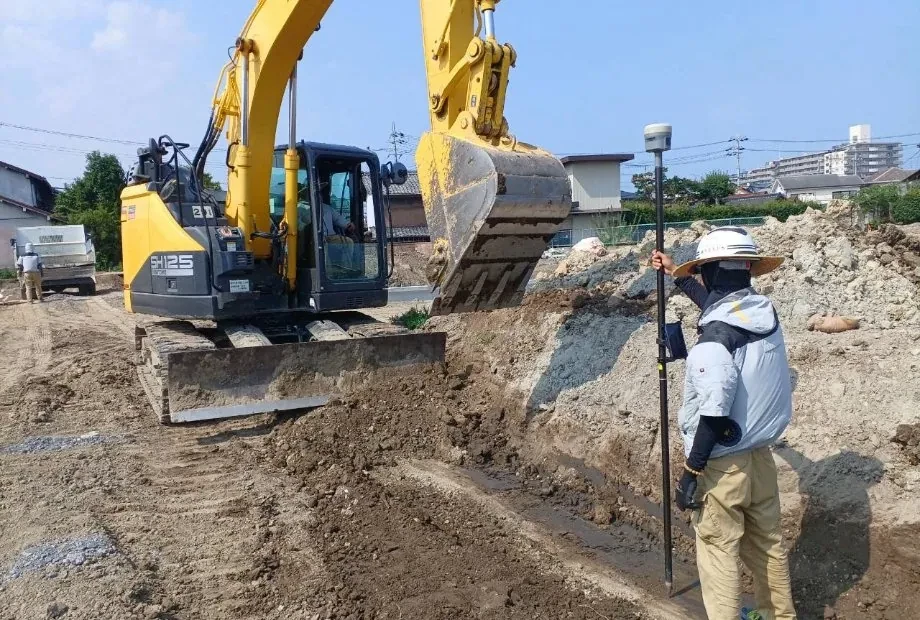GNSS測量と掘削