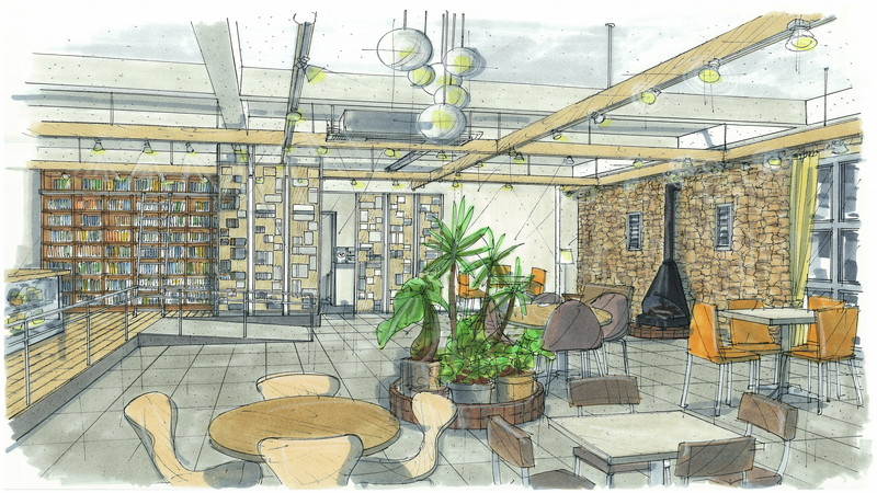 店舗工事のイラスト