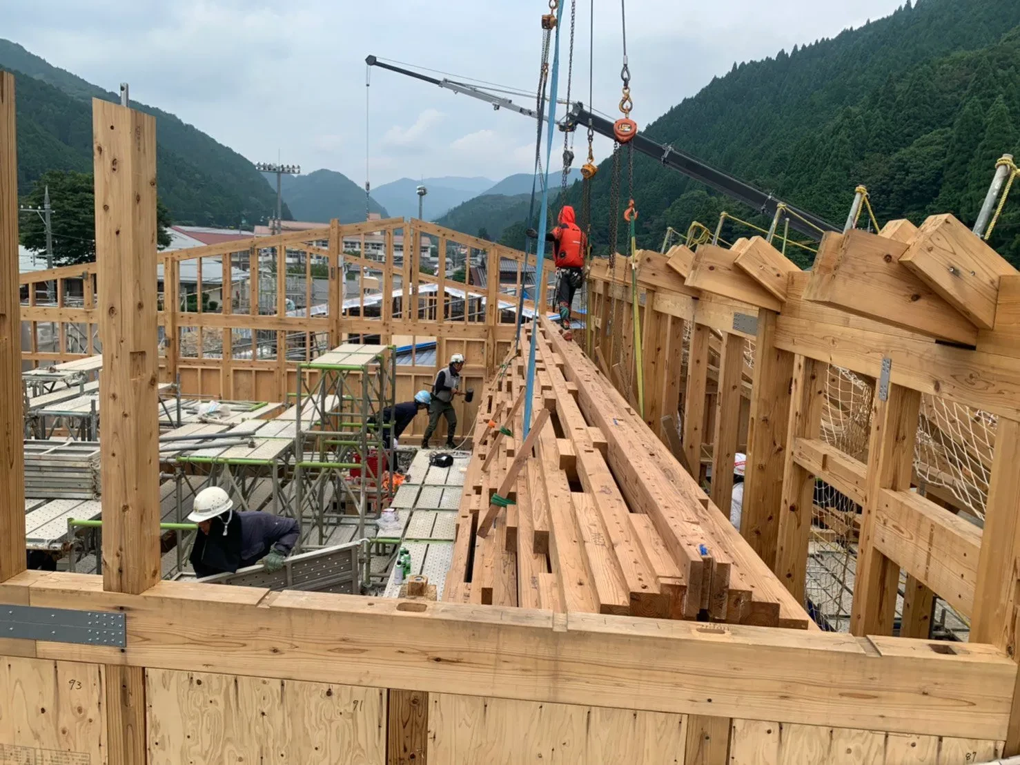 大断面木造建築の現場