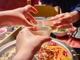 食事会の写真