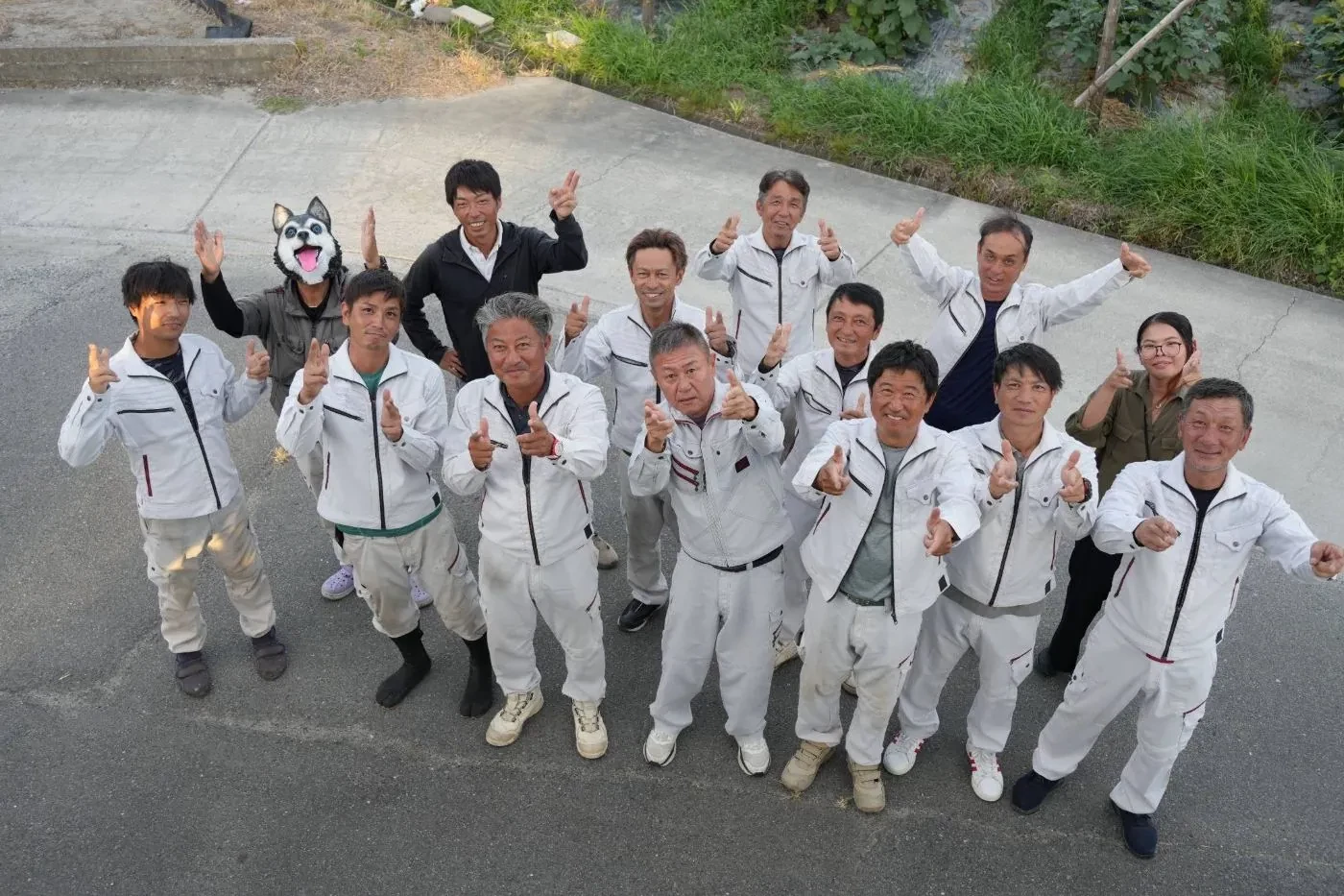 現場に集まった社員のみなさん