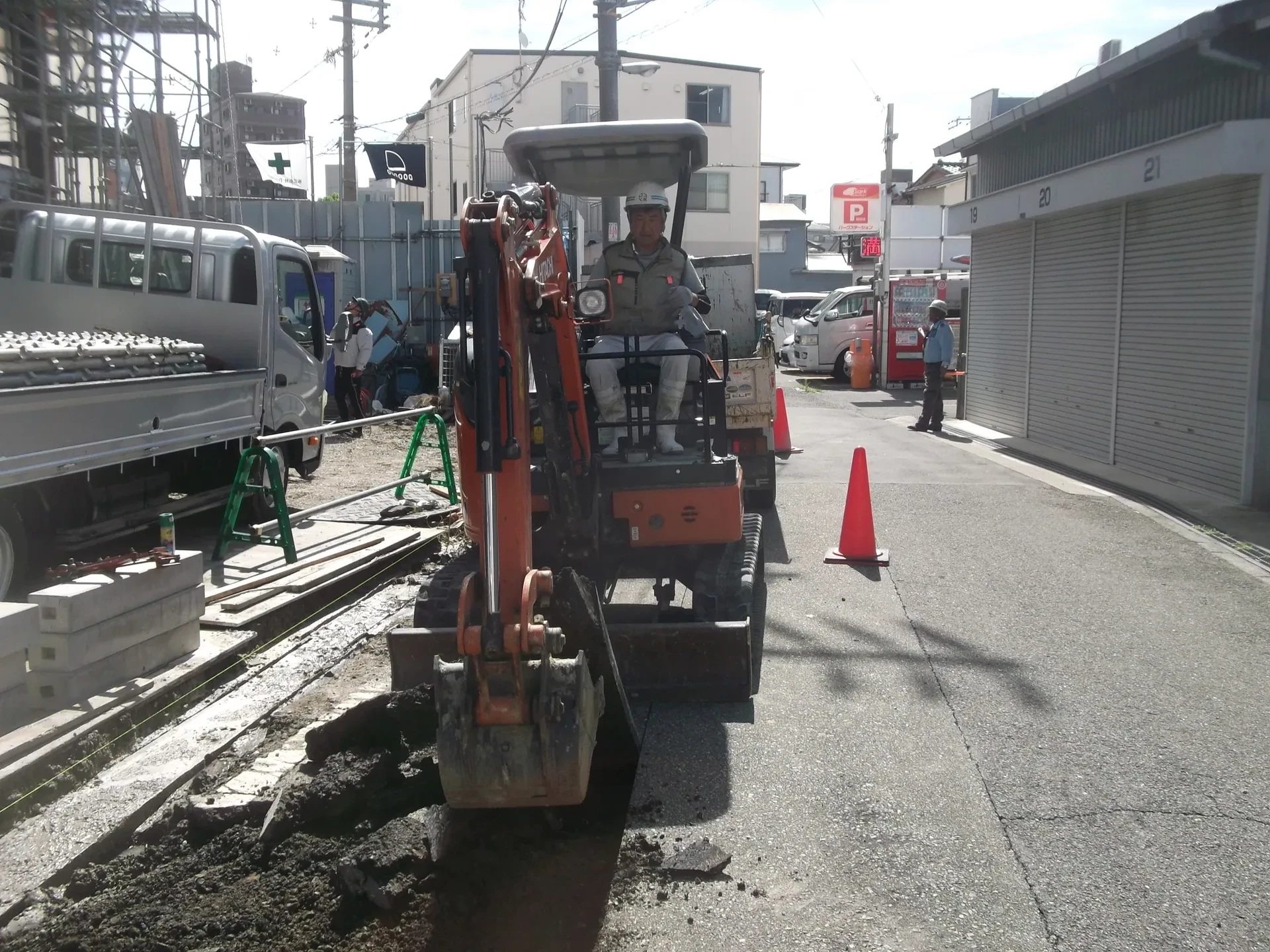 市街地での土木・掘削工事