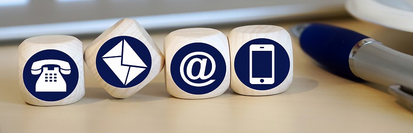 青いお問い合わせブロック