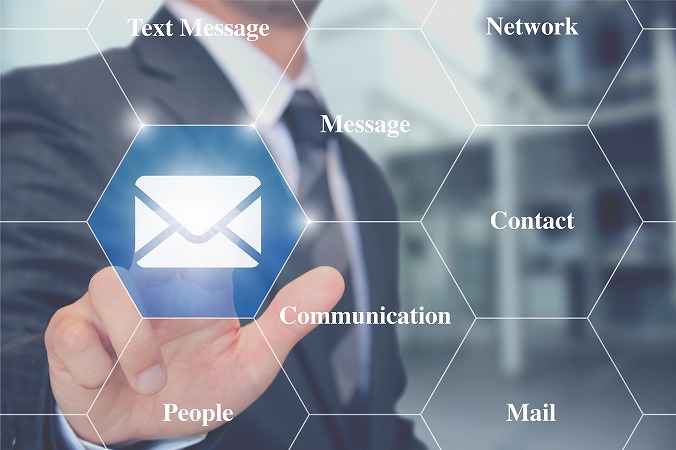 メールをタッチ