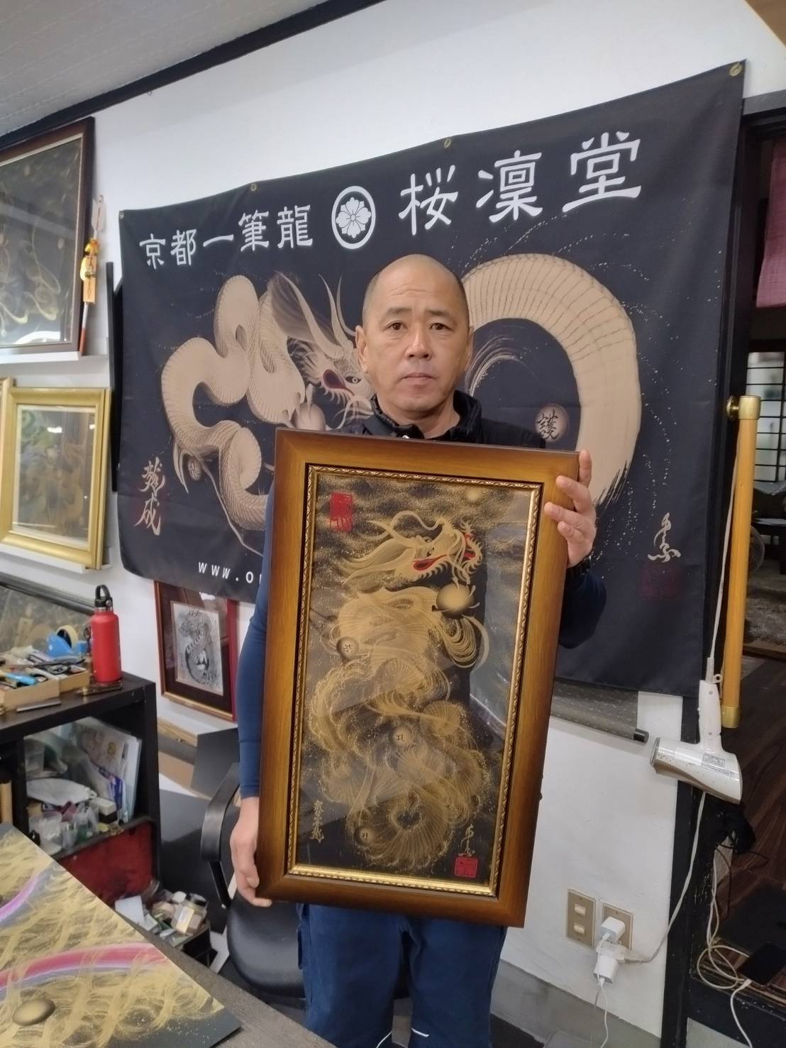 圧巻の迫力！京都一筆龍・手島啓輔先生に一龍描いていただきました